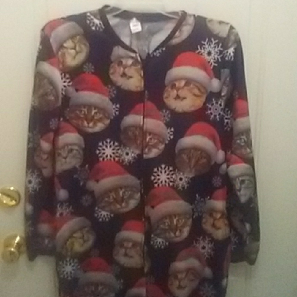 Christmas Cat Pajama Onesie